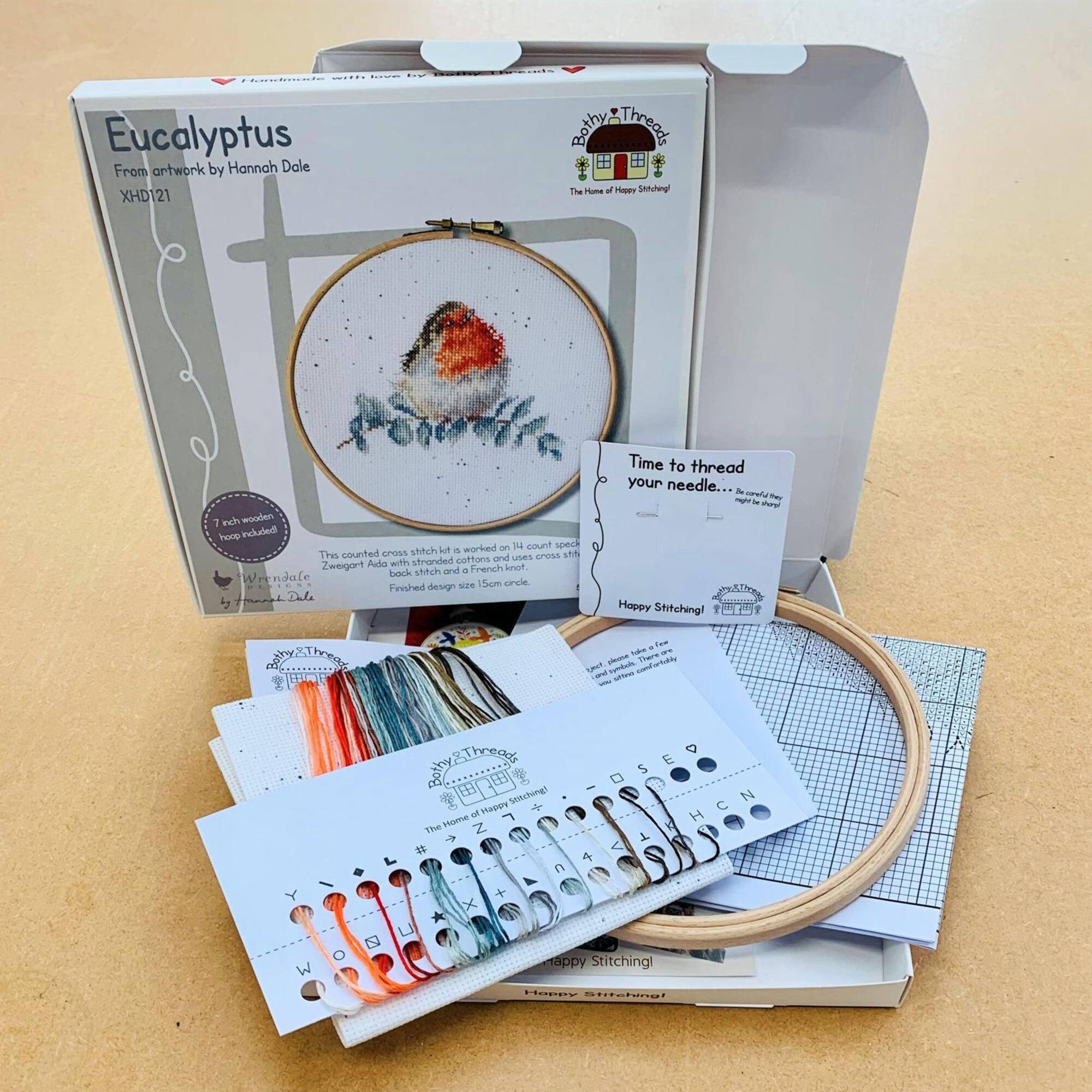 Bothy Threads Eucalyptus Counted Cross Stitch Kit with Hoop